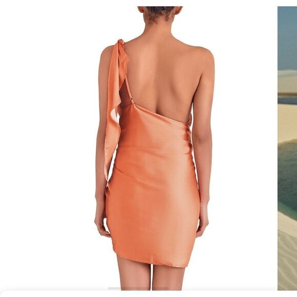 Baobab Marea one shoulder mini dress in Blossom sarong tie Revolve $220 NWT Sz L - Picture 5 of 14